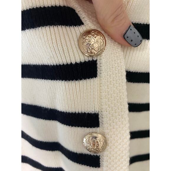 New Goelia Black and White Stripe Vest, Size US 6 - Picture 3 of 6